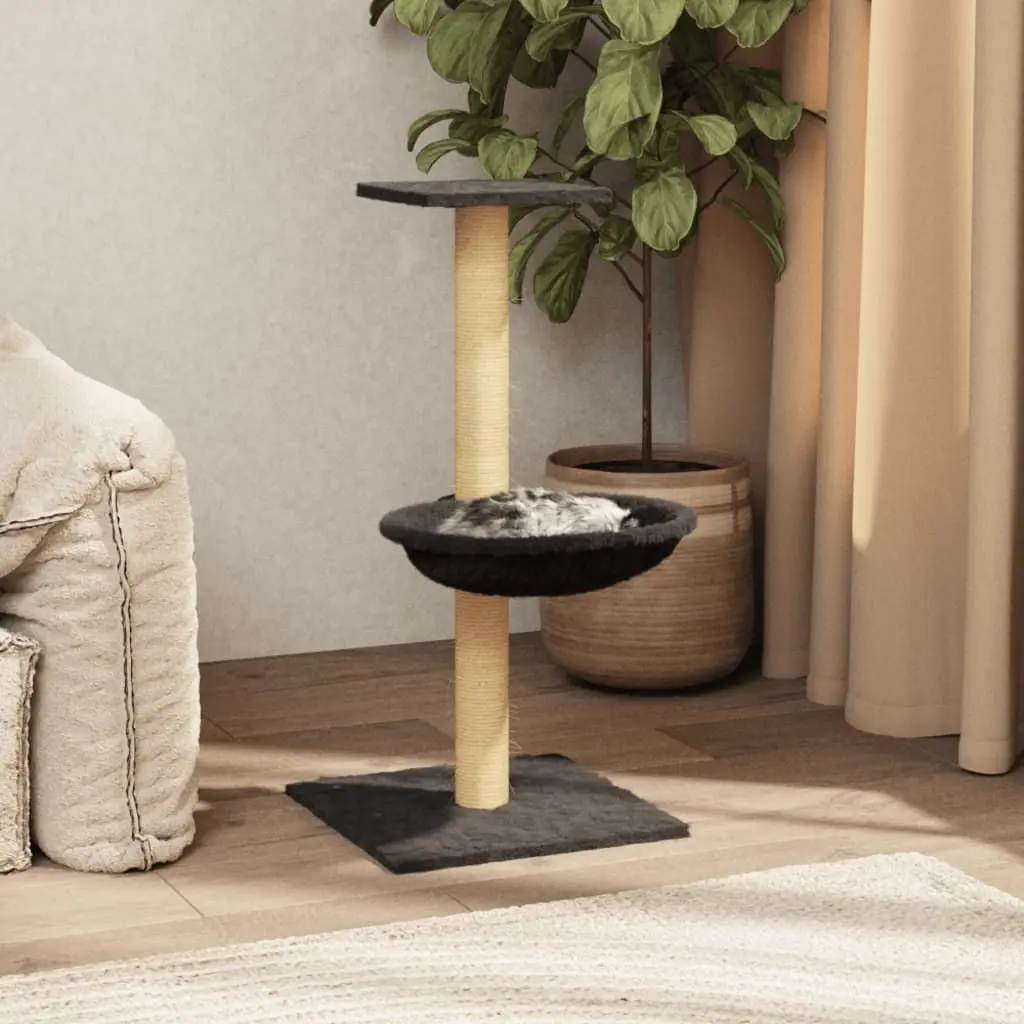 

Cat Tree Dark Grey Engineered wood, plush, sisal Medium Cat Tree