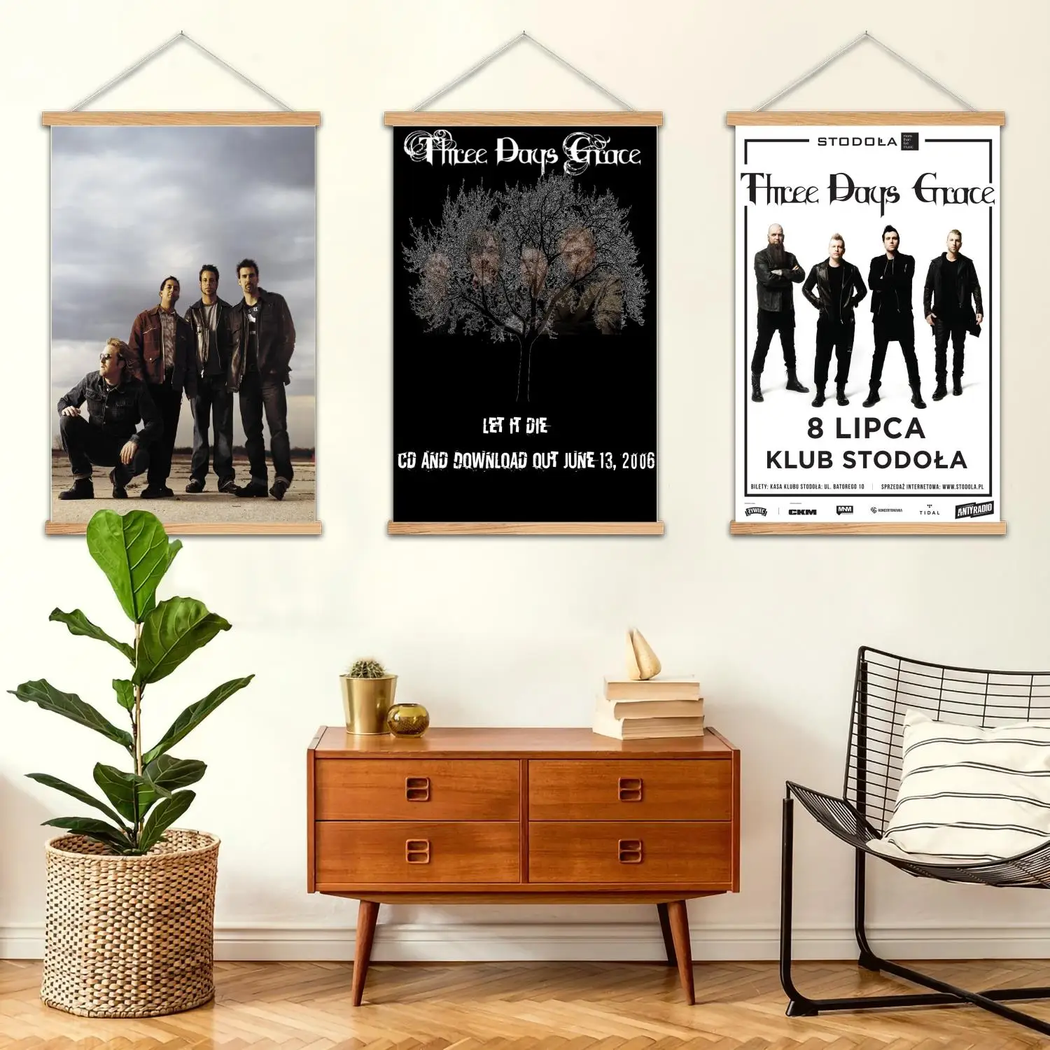 three days grace band Framed Wall Painting Canvas Art Poster and Wall Art,  Modern Family, Bedroom Decor,Decorative painting
