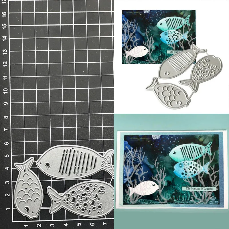 

Craft metal cutting dies cut die mold New Fish Scrapbook paper craft knife mould blade punch stencils dies