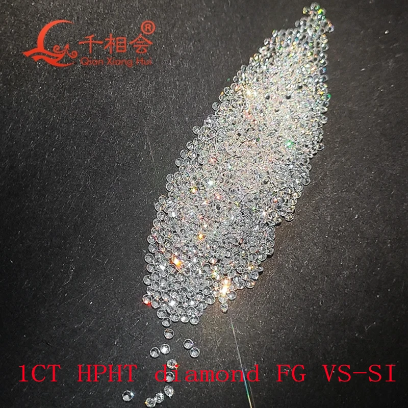 1ct 0.9-3mm HPHT Lab Created melee round diamond D VS1 /FG VS-SI white color Looks Like Diamond loose stone  for jewerly making