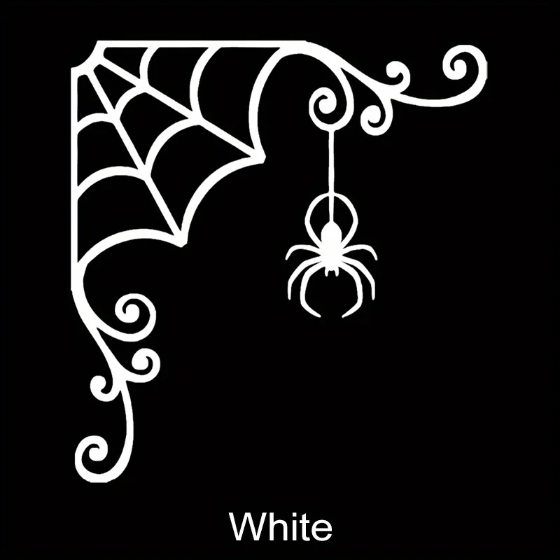 1pc Spider Web Corner Vinyl Sticker Halloween Decor Decal for Cars Trucks Laptops