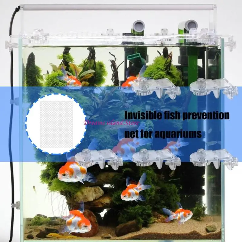 red protección tanques malla transparente bricolaje para mascota pescado incluye 5 piezas montaje clip