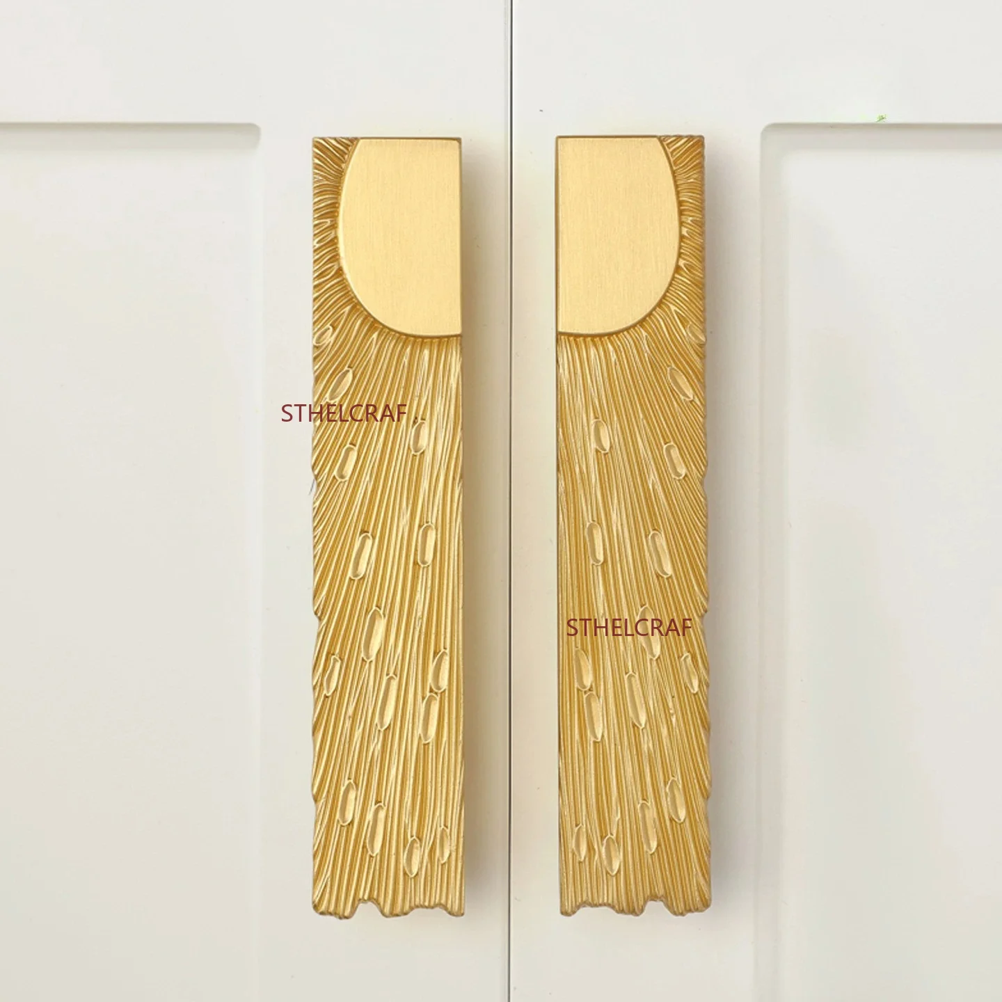 1PC Retro Sun Pattern Cabinet Door Handle European Style Decorative Drawer Knobs Furniture Hardware Brass Wardrobe Handles