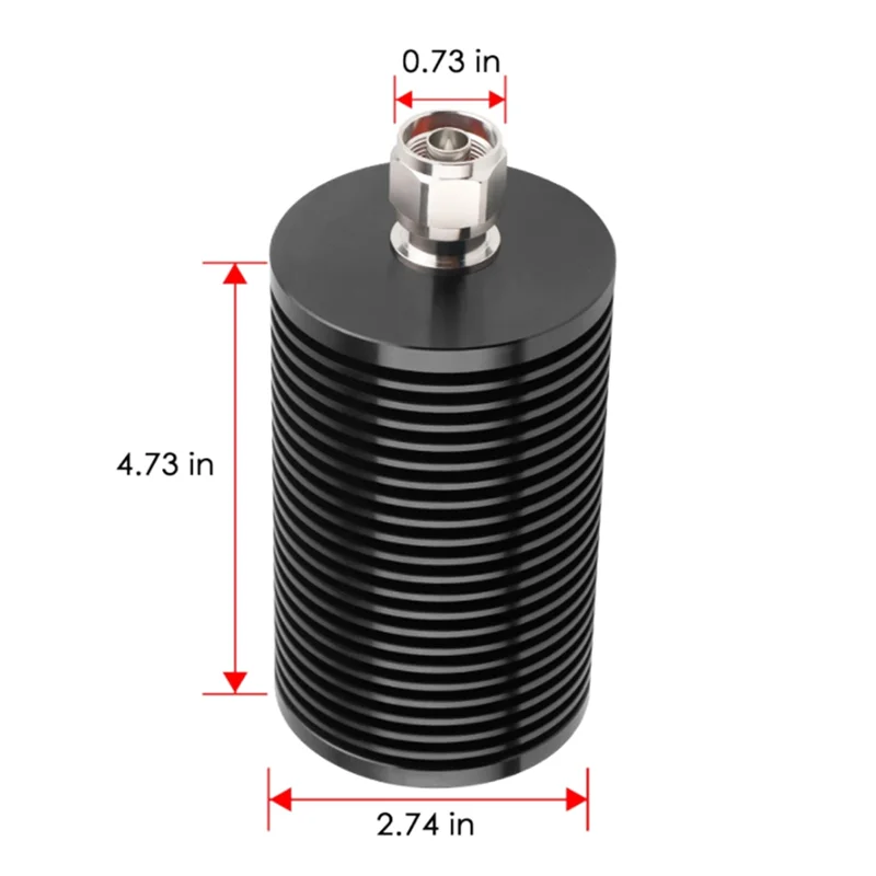 M16K-High Performance 100W N Male RF Dummy Load, 50 Ohm N Male Plug, DC-3 Ghz Frequency Range, Low VSWR