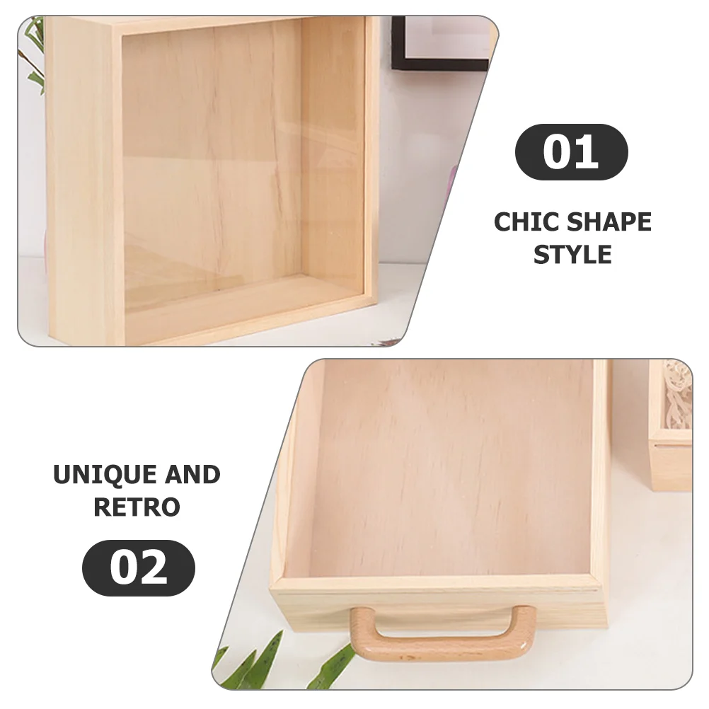 Gift Suitcase Earring Storage Wooden Display Boxes Vanity Jewelry Container Organizer Sundries The