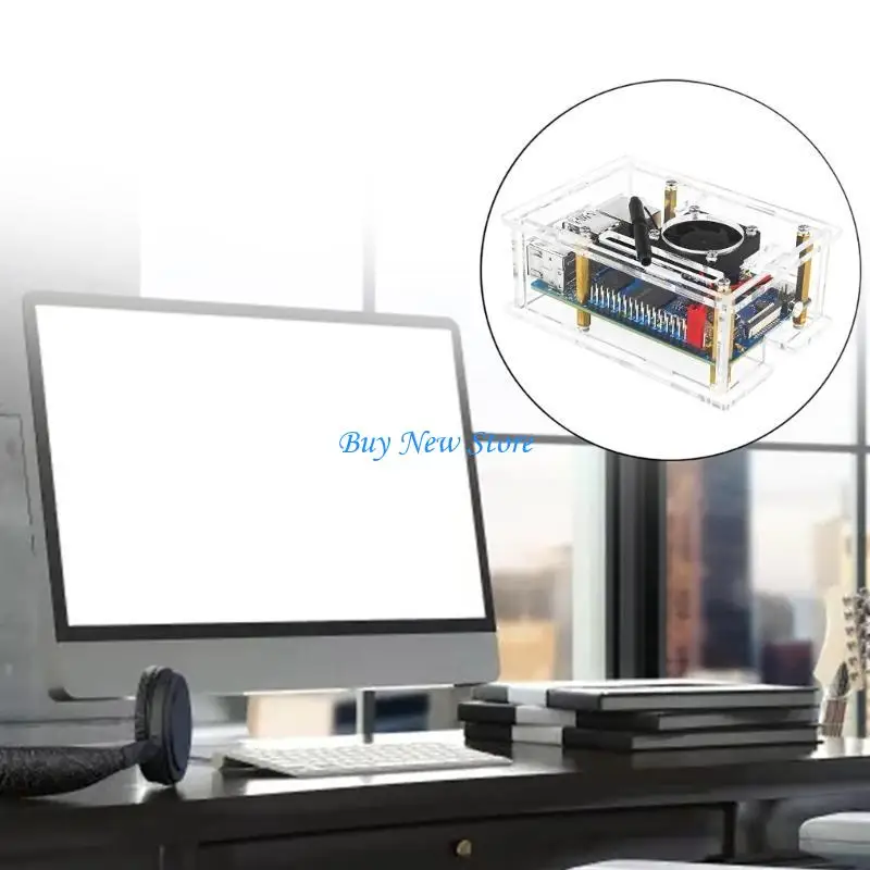 20ce Acryl -Gehäusebox für Orangepi 3b transparente Gehäuseabdeckung Kühlkühlung