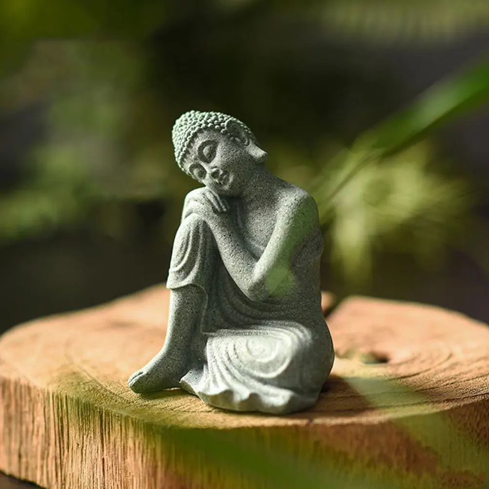 

Buddha Statue Decorative Sculpture Home Zen Craft Fish Tank Accessories Aquarium Decor Religious Meaning Elegant Design