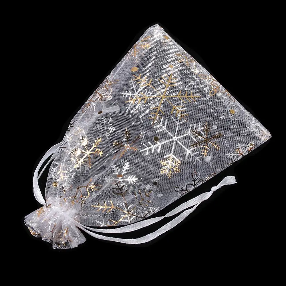 50pcs/lot 4 Sizes Red/White Wedding Gifts Strap Drawstring Candy Pouch Gift Pouches Jewelry Packaging Bags Organza Bags