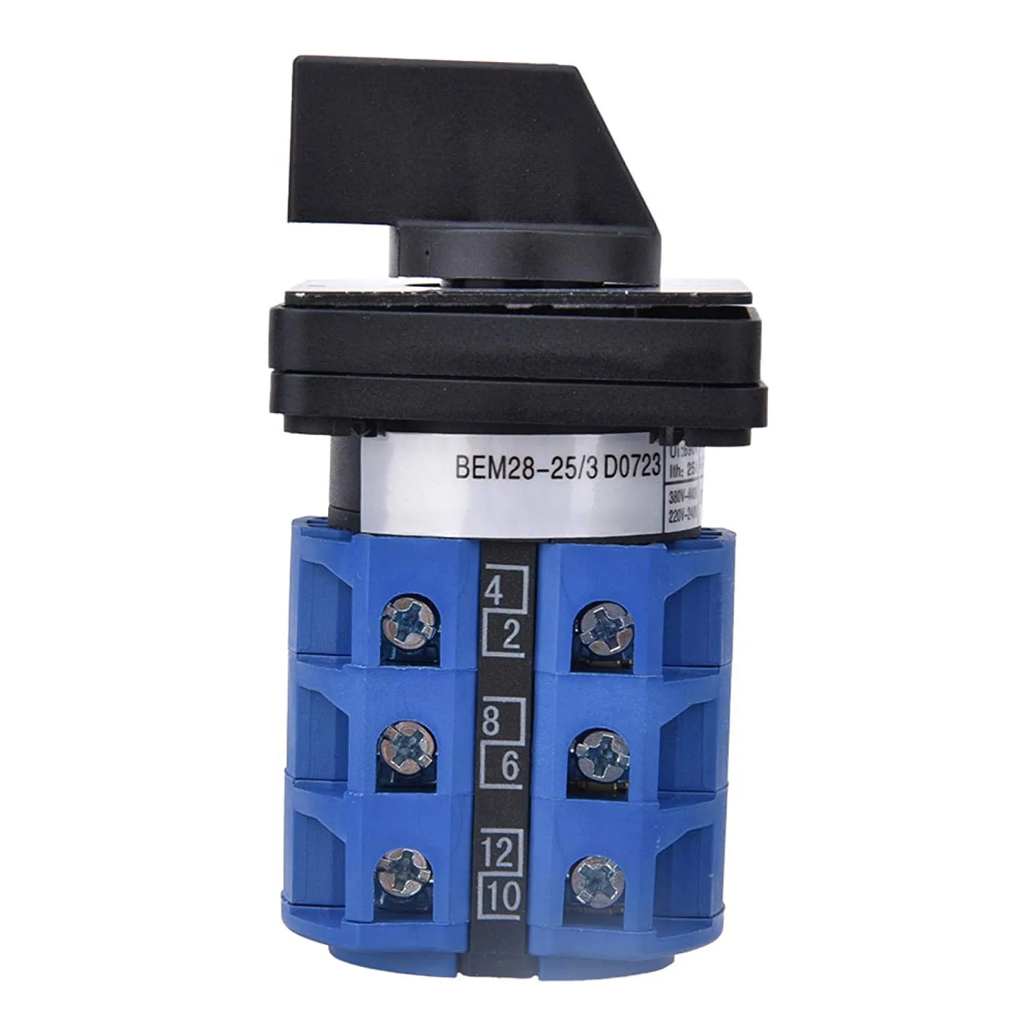 Industrial Grade Rotary Changeover Switch Panel Tool 690V 25A 3 Position Three Phase Electric Switch for Workshop