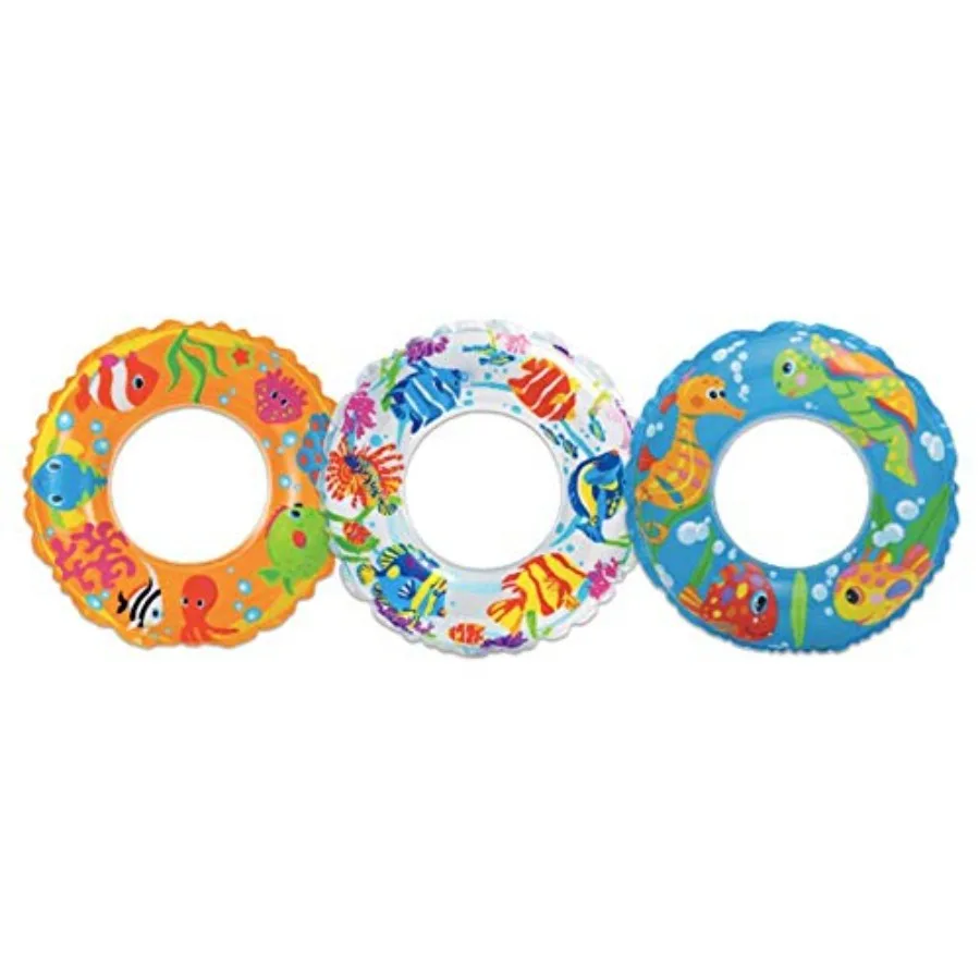 

59242EP 24" Transparent Swim Ring Assorted Colors
