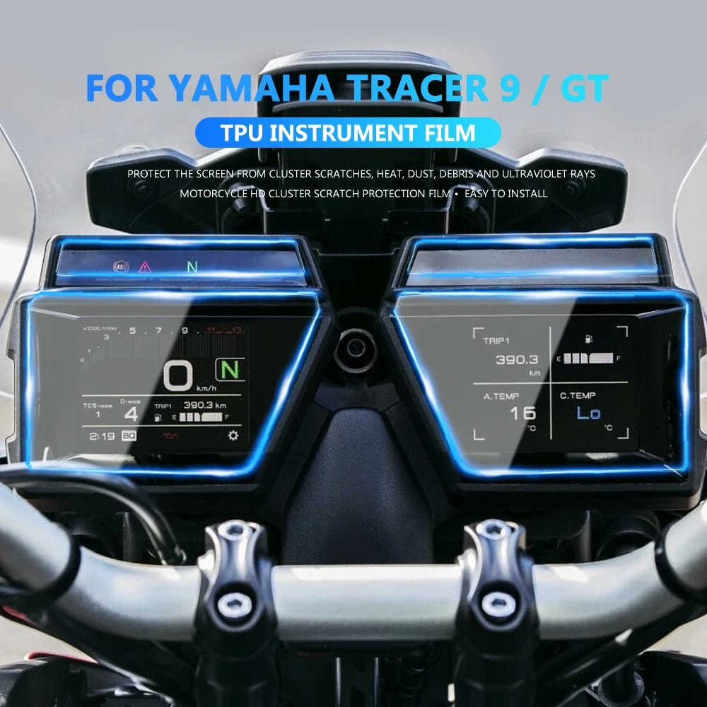 

For Tracer 9 / GT 2021- Motorcycle Scratch Cluster Screen Dashboard Protection Instrument Film