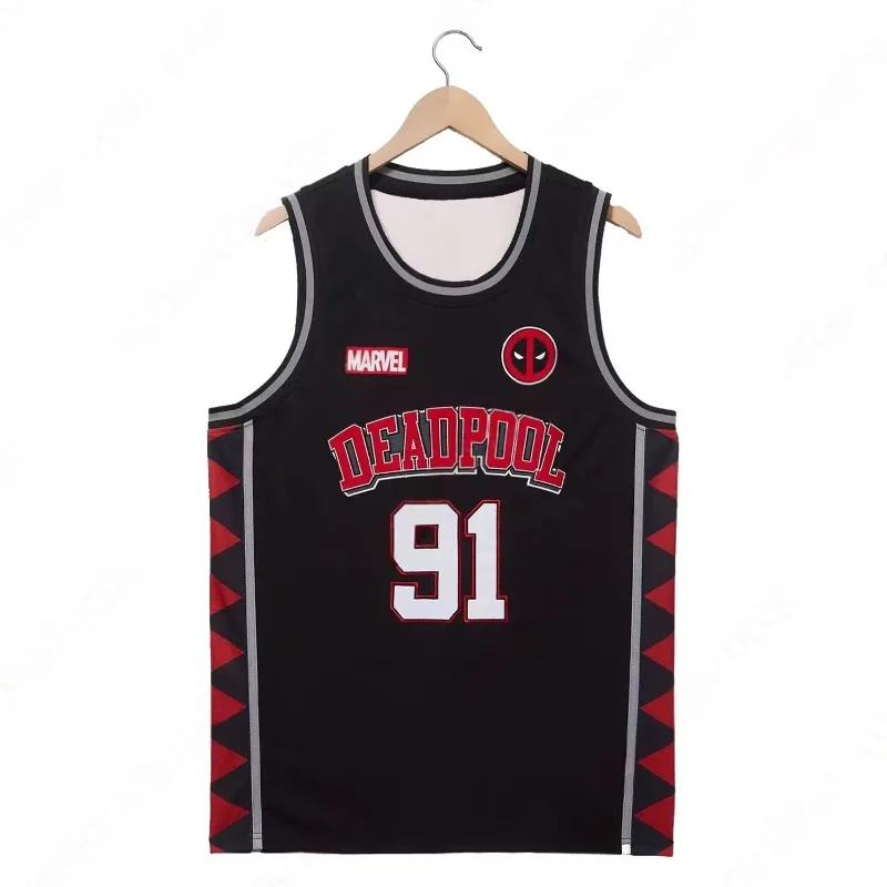 Marvel Deadpool Wade Wilson Basketball Vest, Outdoor Quick Drying T-shirt Classic Summer Vest Casual Sports - Image 3