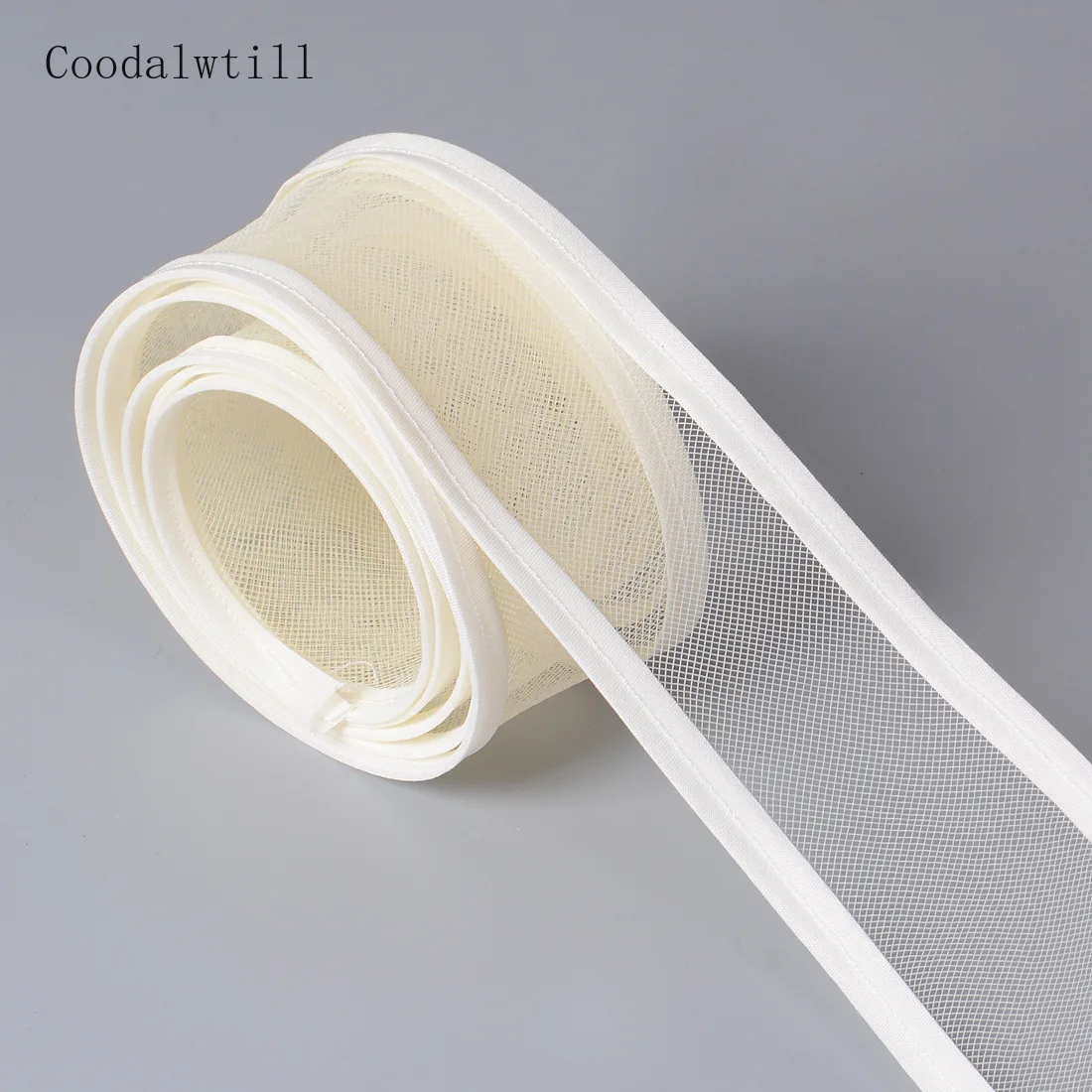 5 CM Wide Edge Crinoline Netting Fabric Horsehair Fabric Trimming Braid Flexible BOW Fascinator Millinery DIYHair Accessories