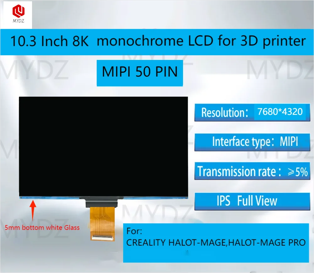 Creality 3D HALOT-MAGE &  HALOT-MAGE PRO  10.3 inch 8K 7680*4320 Monochrome LCD Exposure Screen For LCD 3D Printer