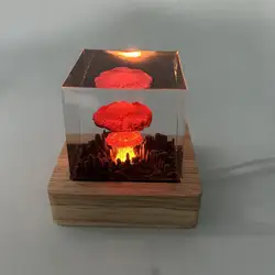 Creative Nuclear Explosions Mushroom Cloud Lamp USB Atomic Bomb Resin Night Light Home Decoration Christmas Gifts Table Lamp