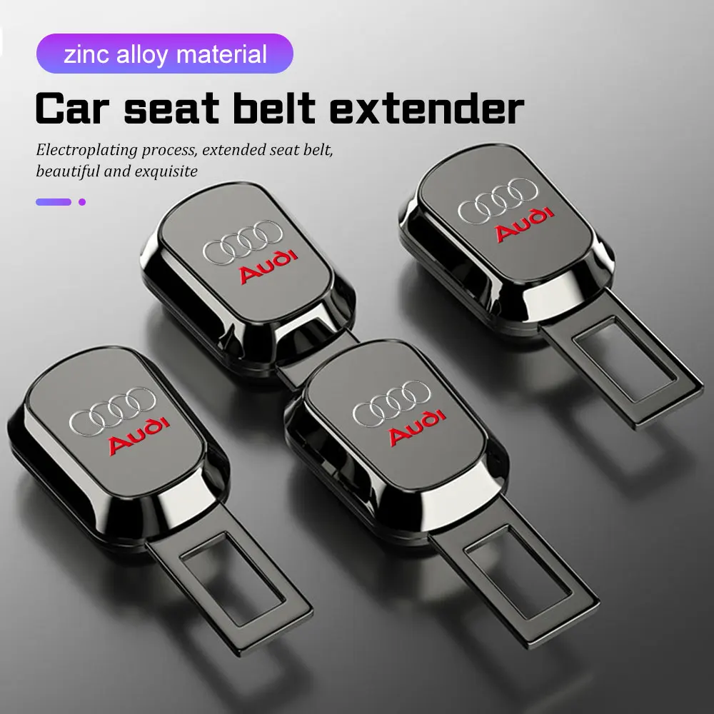 Mirror Style Car Seat Belt Extender Safety Strap Clip Lock Buckle Plug For Audi A3 A4 A5 A6 A7 A8 S4 S5 S6 S7 S8 RS3 RS4 RS5 Q5