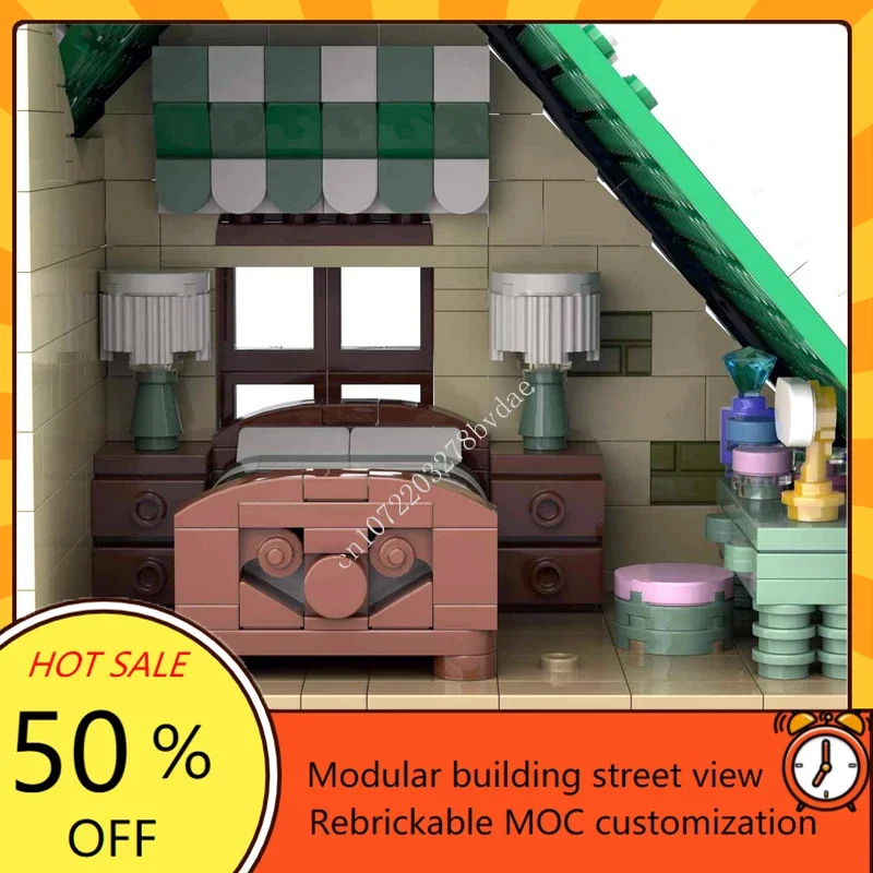 1979PCS Winter Village Rendier Ranch Modulaire MOC Creatieve street view Model Aangepaste puzzels Onderwijs Assemblagemodel Speelgoed Geschenken