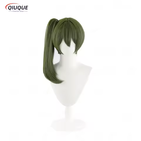 Anime At The Funeral Frieren Cosplay Wig Ubel Cosplay Women Cute Dark Green Hair Heat Resistant Synthetic Wigs + Wig Cap