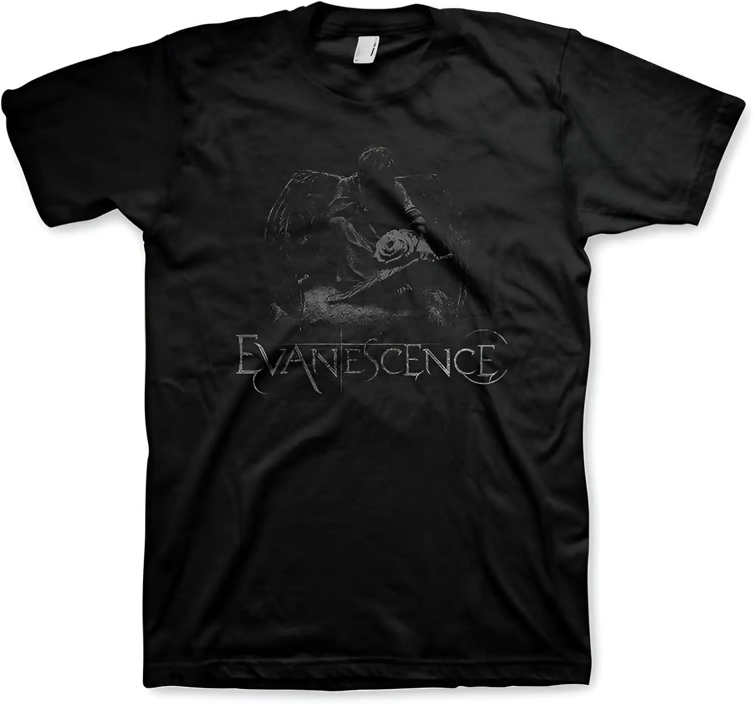 Evanescence Men's Angel Statue T-Shirt Black | Officially Licensed Merchandise