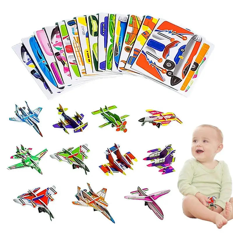 

Early Education 3D Puzzle Set Of 25 Kids 3D Paper Puzzles For Fun Exercise Hand-Eye Coordination Puzzles For Theme Party Home