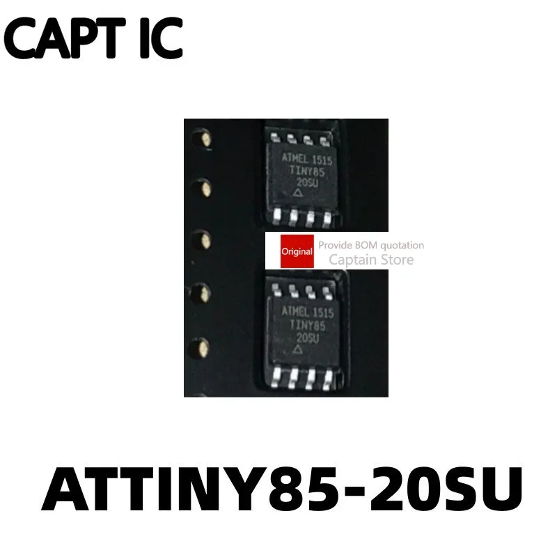 5PCS ATTINY85 ATTINY85-20SU INY85 SOP-8 Wide Body MCU Microcontroller