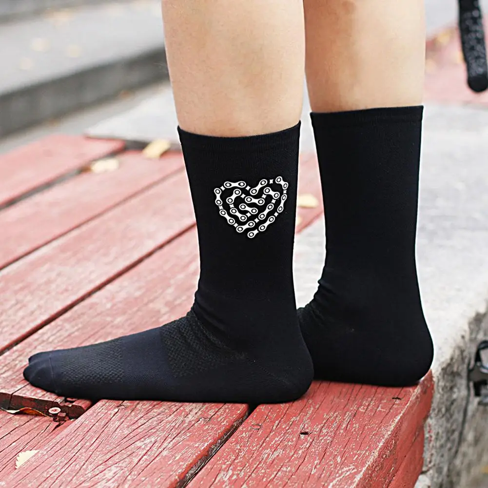 

Bike Socks Excellent Good Breathability Sport Socks Comfortable Sport Socks High Elasticity Middle Socks for Outdoor