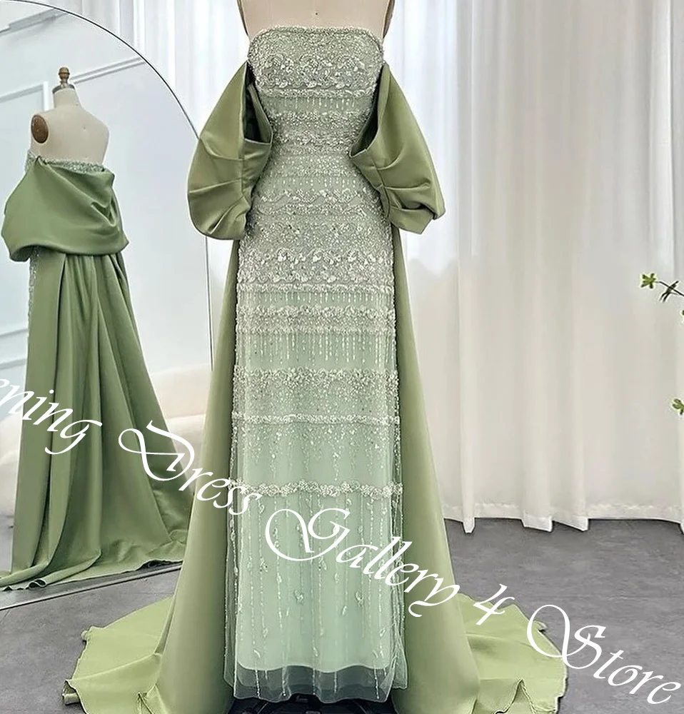 Vestido de noche de satén recto, personalizado, exquisito, cristal, sin tirantes, largo hasta el suelo, temperamento, tren de barrido, Vestidos Para Mujer