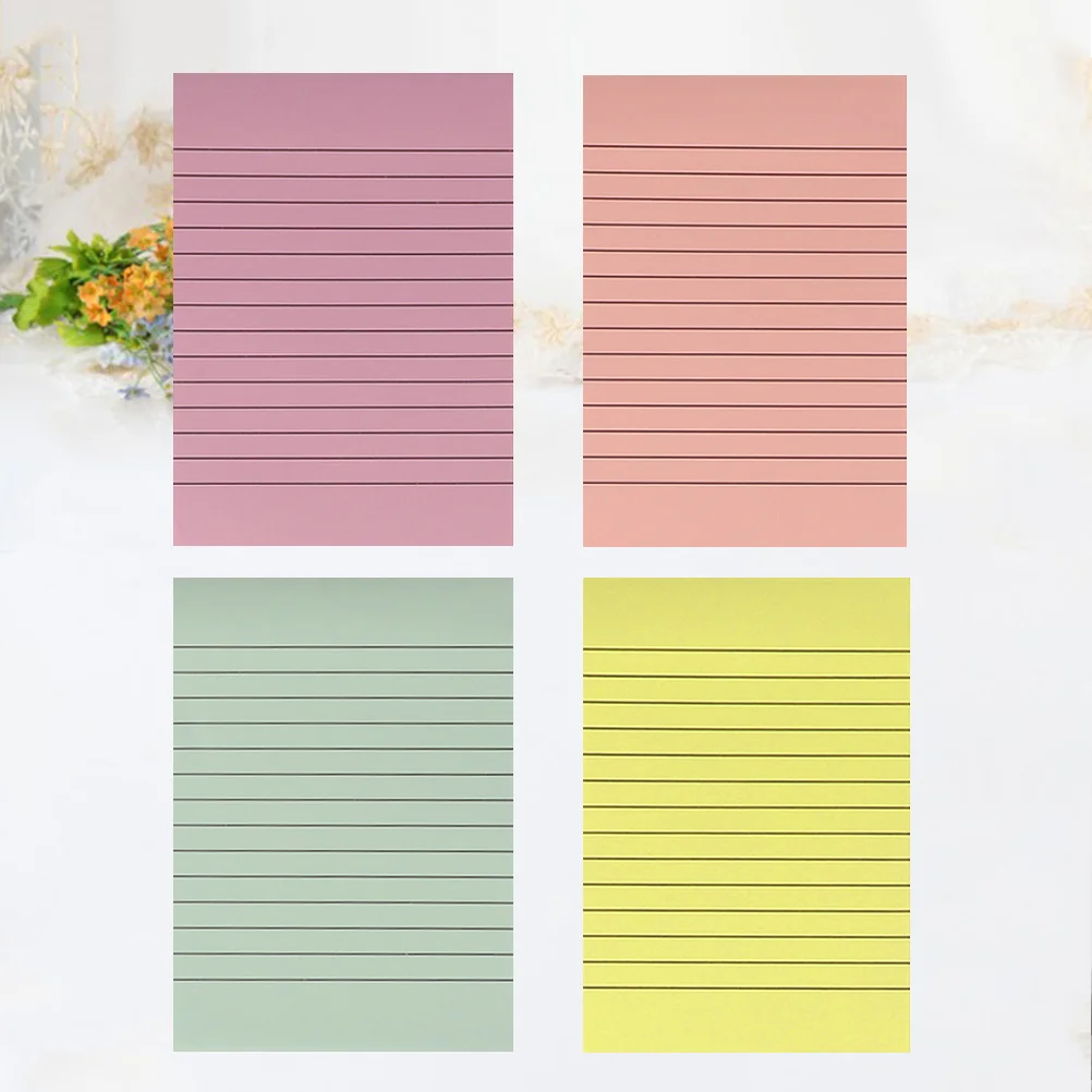 Blocco note memo fluorescente A6 da 4 pezzi Pratico quaderno da studio per la pianificazione domestica dell'ufficio scolastico Organizzazione Rosso Giallo Rosa
