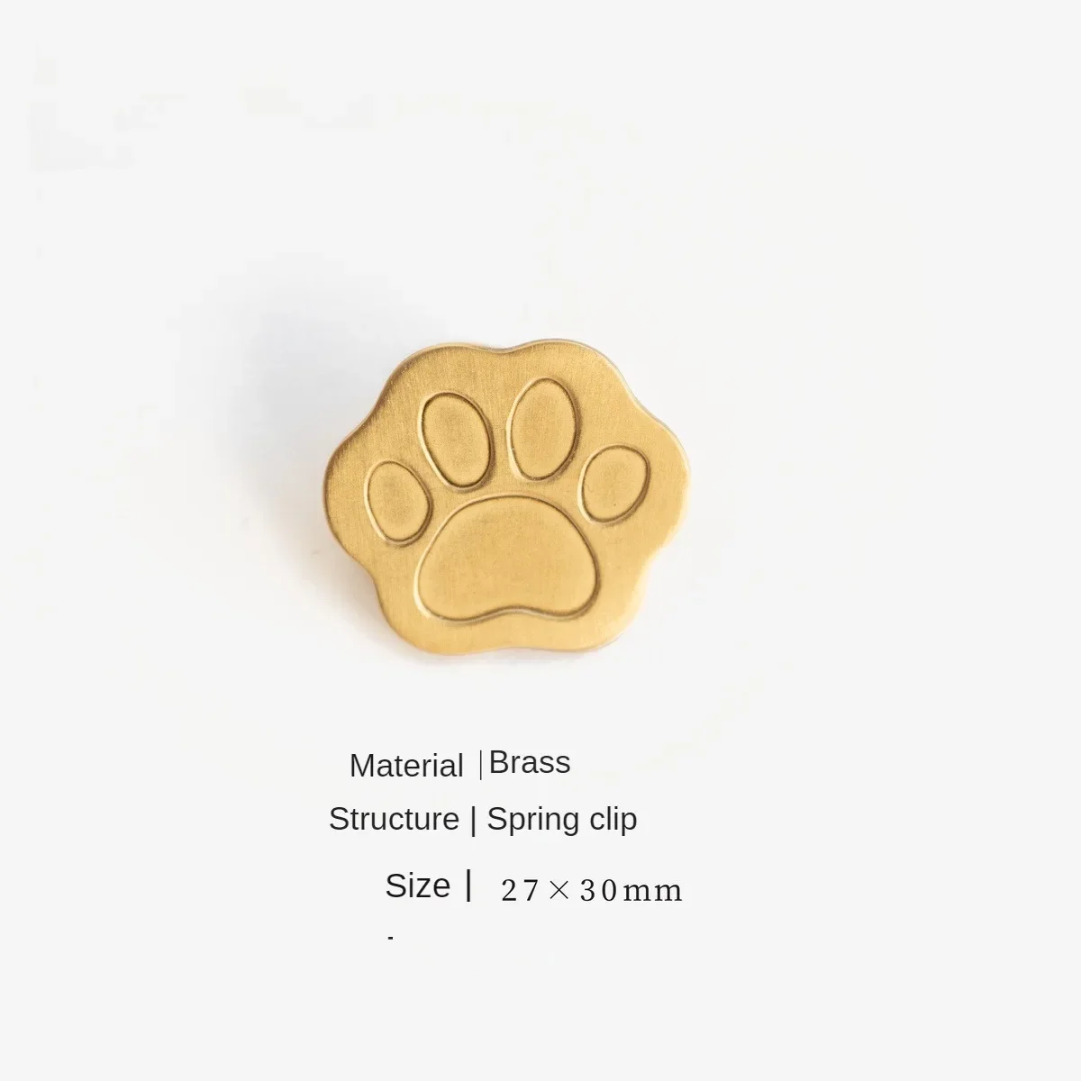 Cute Cat Paw Brass Paper Clips Journal Notebook Decoration Shot Props DIY Planner Stationary Reciepts Binder Clips