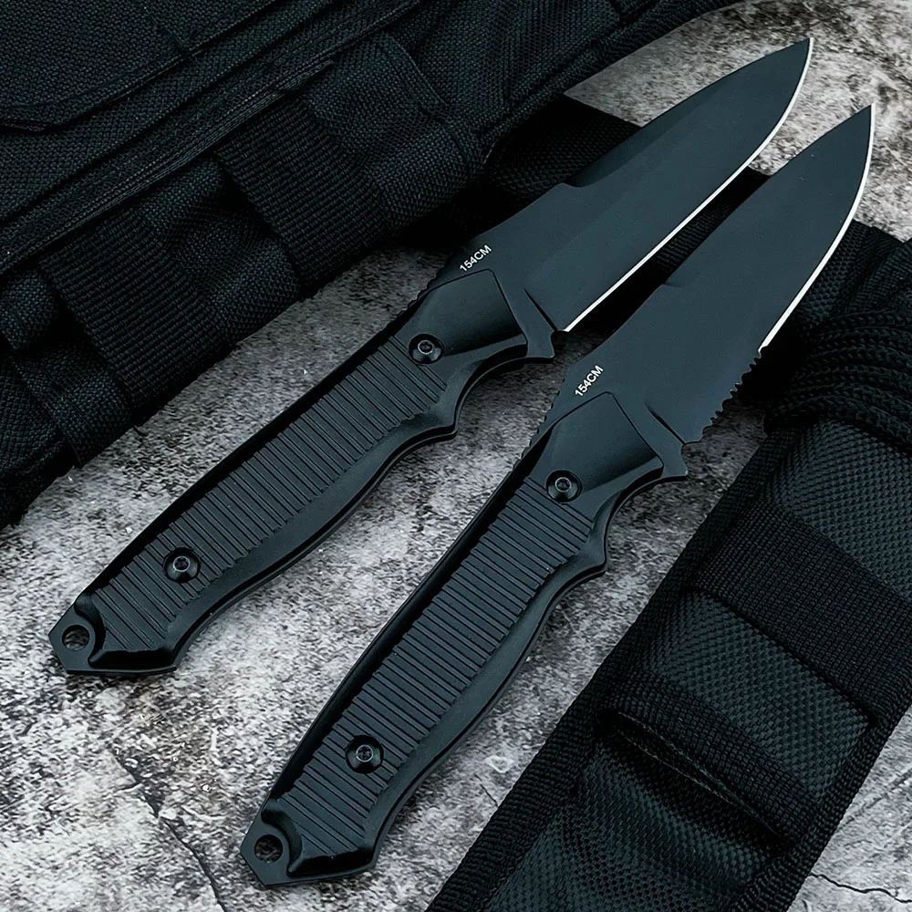 

Тактический нож 140BK с зубчатым/гладким лезвием, 1 шт., для активного отдыха, кемпинга, выживания в дикой природе, охоты, EDC