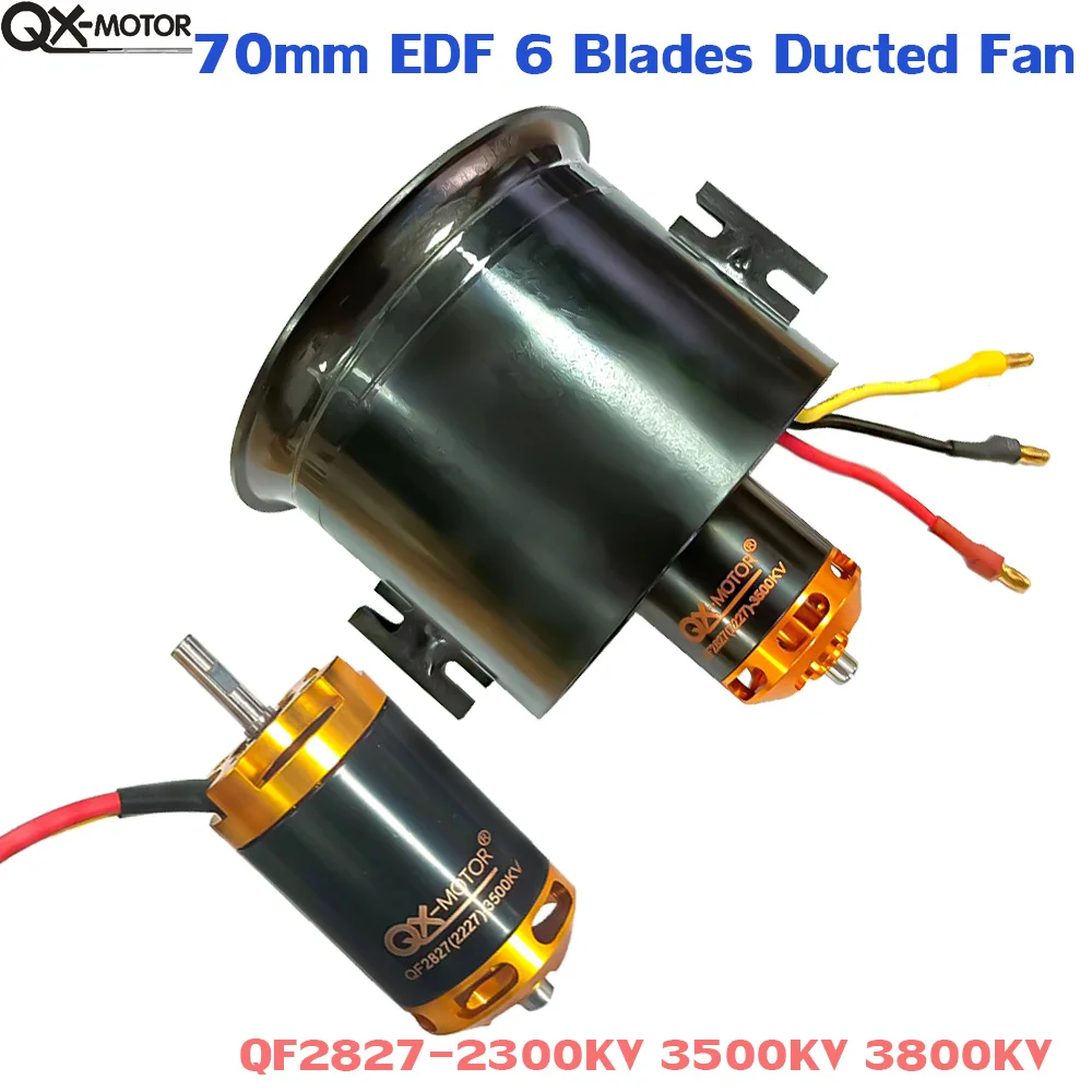 

QX-двигатель 70 мм EDF Ducted 6 blade Fan QF2827 2300KV 3500KV 3800KV бесщеточный двигатель для фототехники модели запасные части