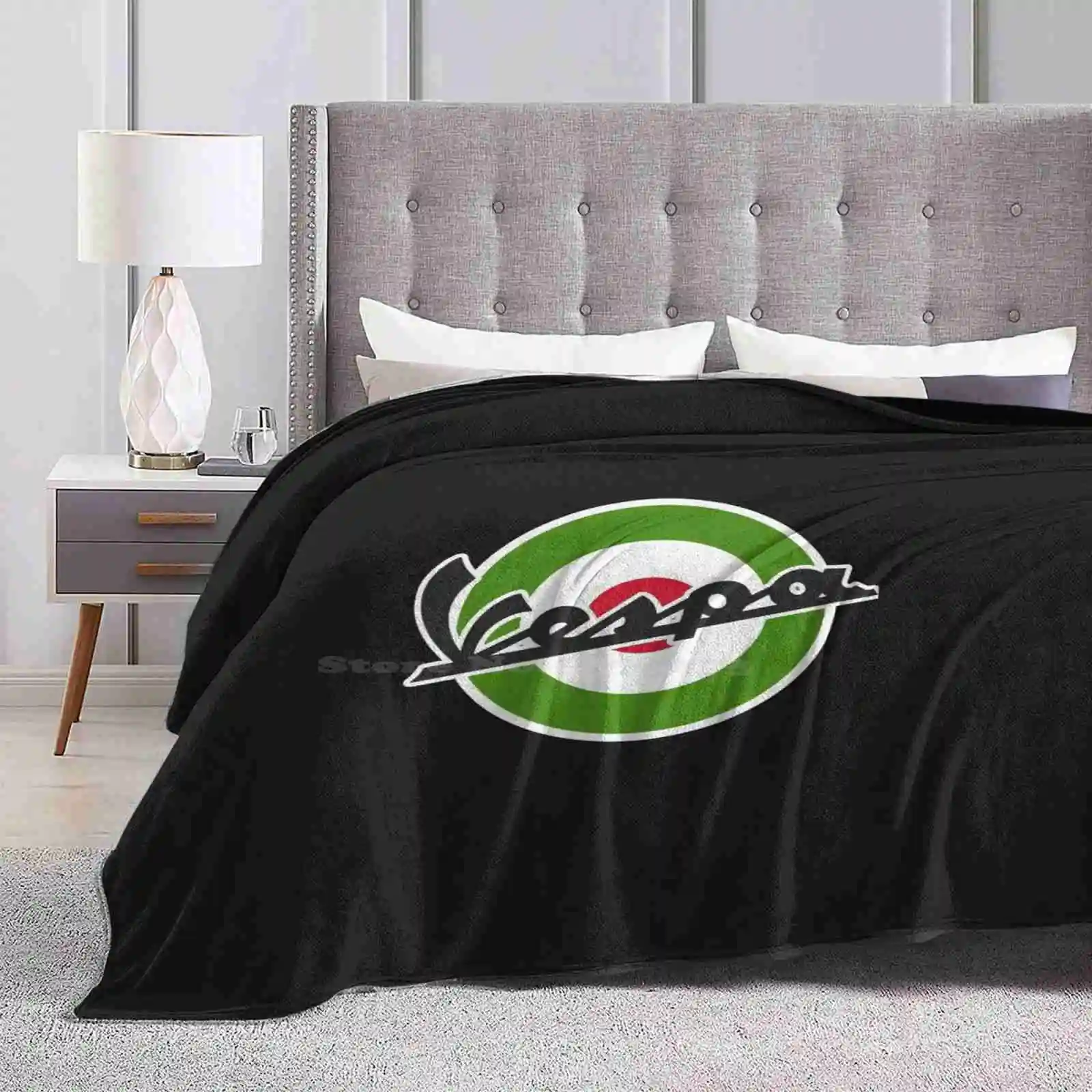 Mod Target New Selling Custom Print Flannel Soft Blanket Mod Target Cool Italian Motorcycle Helmet Car Bumper I Love 50S 70S