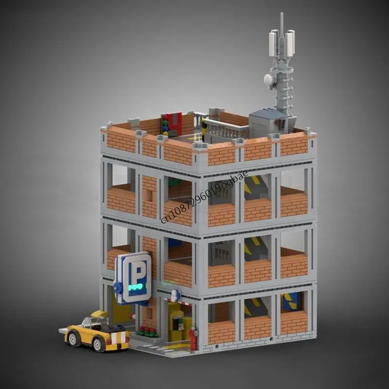 Nowy model parkingu na dachu, 2685 elementów, popularny model ulicy, klocki MOC, puzzle do samodzielnego montażu, kreatywne pomysły, zabawki dla dzieci, prezenty urodzinowe