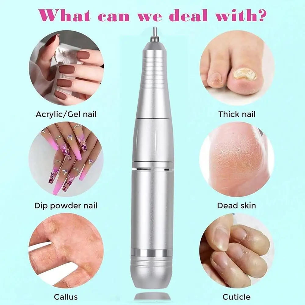 Nieuwe 45000 RPM professionele nagelboormachine Oplaadbare nagelpolijstvijl Draagbare nagelvijl met laag geluidsniveau