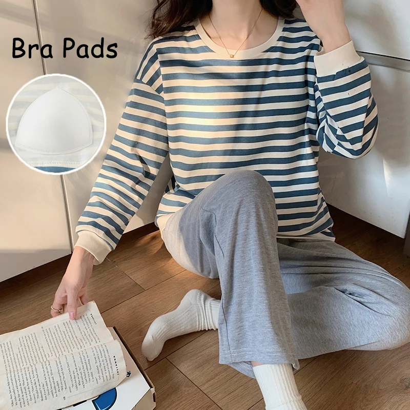 Autumn Winter Cotton Cute Women Pajama Sets Girls Sleepwear Fashion Loungewear Pajamas for Women Korean Long Sleeve Pijamas