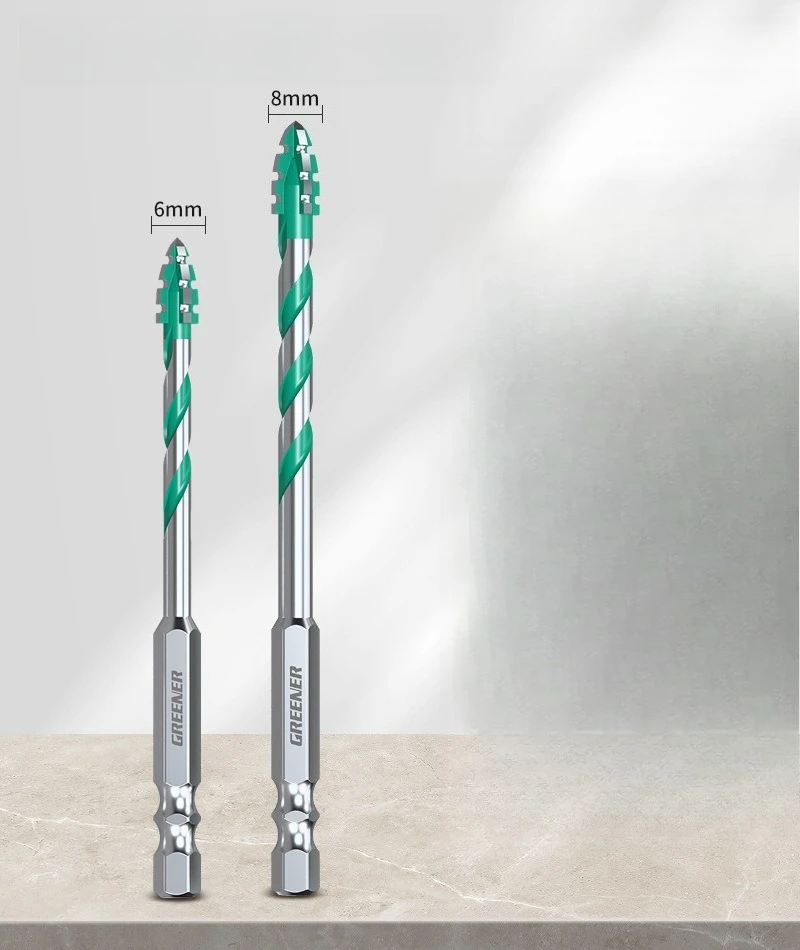 6/8/10/12mm 4-Blade Zaagtand Excentrische Boor Spiralen Hoge snelheid Droge Boren Set Hoge Hardheid Beton Metaal Boren