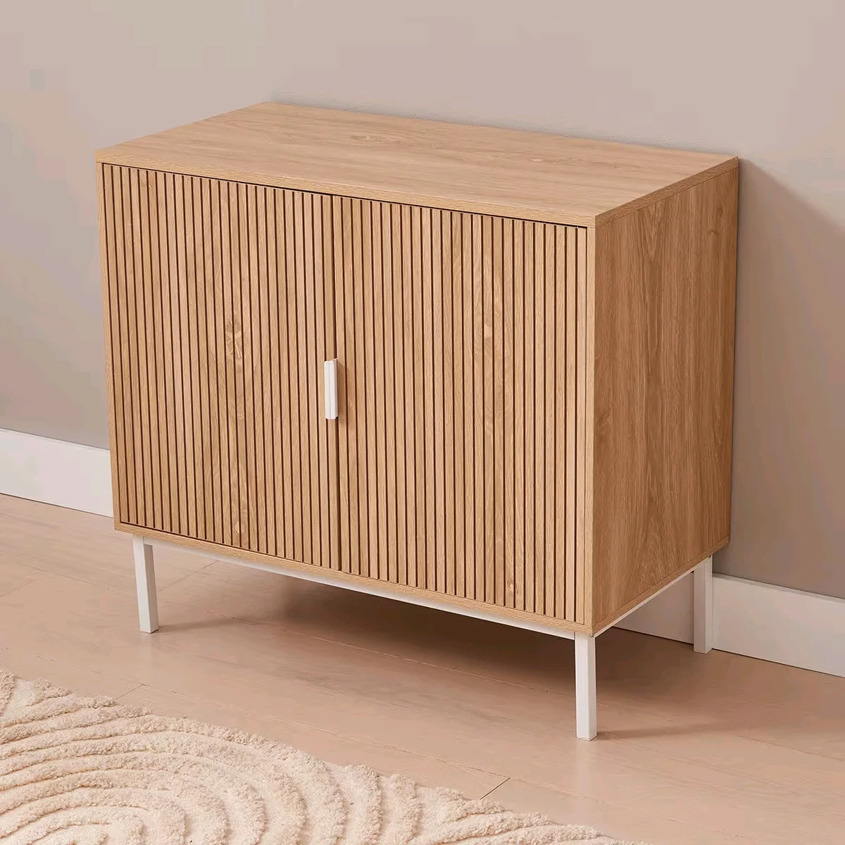 

！@Combohome Storage Cabinet Wood Metal Organizer Modern Simple Wooden Storage Cabinet