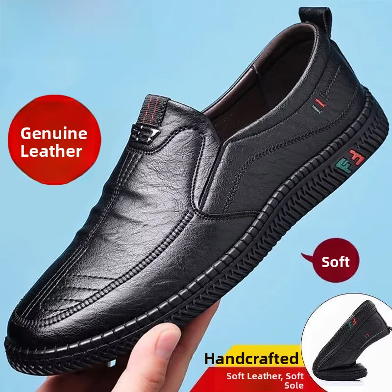 yearcon-men's-casual-leather-shoes-spring-autumn-soft-bottom-breathable-driving-shoes-easy-to-wear-round-toe-plain-color