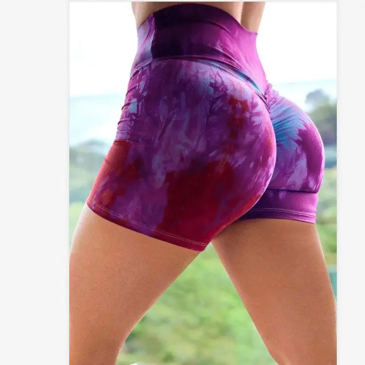 High Waist Slim Fit Yoga Bottoms Elasticity Cross-Border Base Layer Pants High Waist Shorts Popular Three-Quarter Length