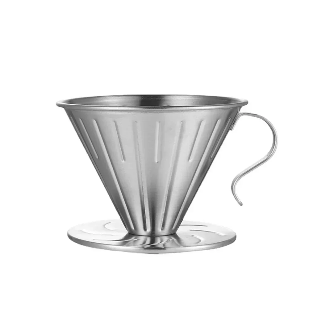 

Stainless Steel Pour Over Coffee Dripper Cone Filter Stand Quick and Smooth Filtering No Coffee Powder in Your Mug