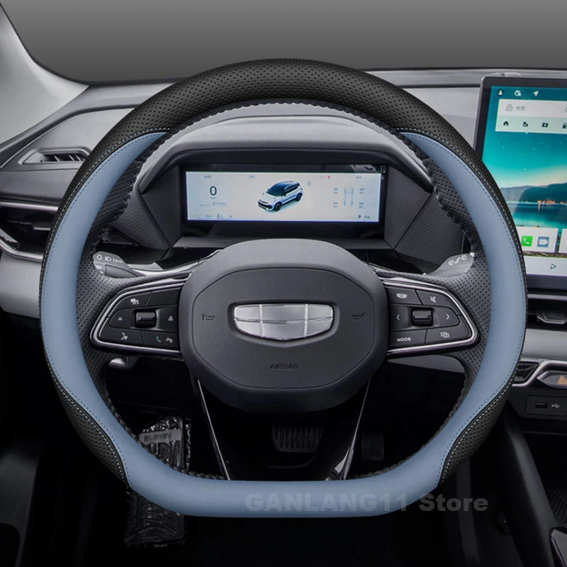 

Leather Car Steering Wheel Cover For Geely Atlas Pro 2022-2025 Car Style Auto Steering Wheel Cover Geely Atlas Pro Accessories