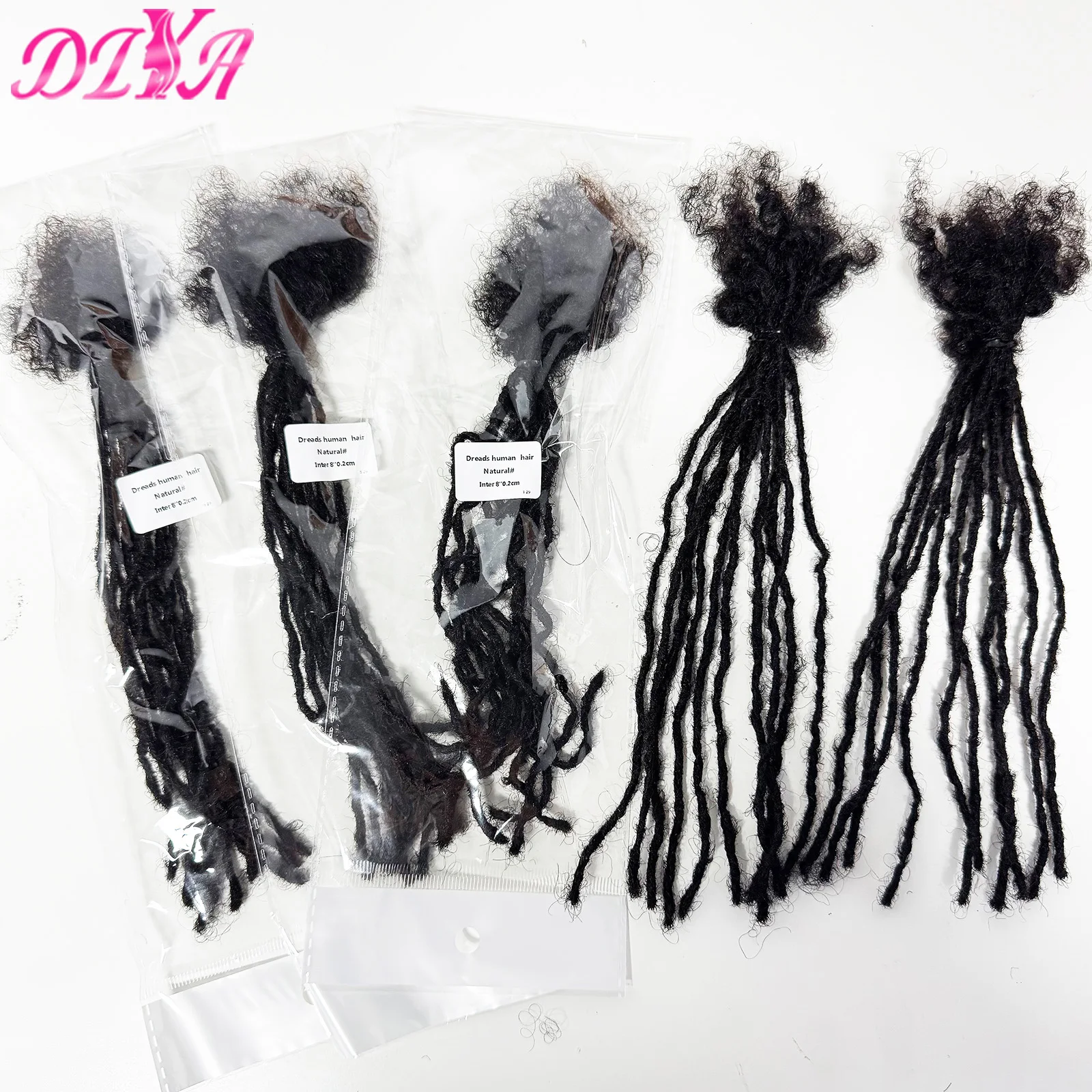 8-20inch Sisterlocks Loc Extensions Human Hair 0.1-0.2cm Width Human Hair Micro Dreadlock Extensions Soft Human Hair Extensions