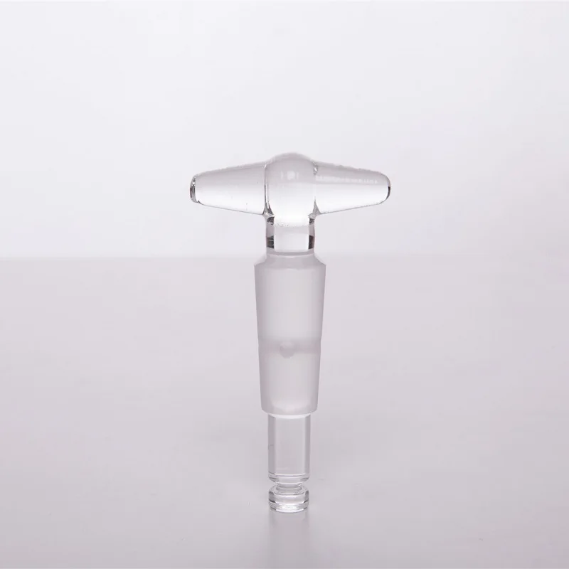 synthware t shaped glass valve plug rolha de vidro para furo em forma de t plug de vidro furo de vidro s51 01