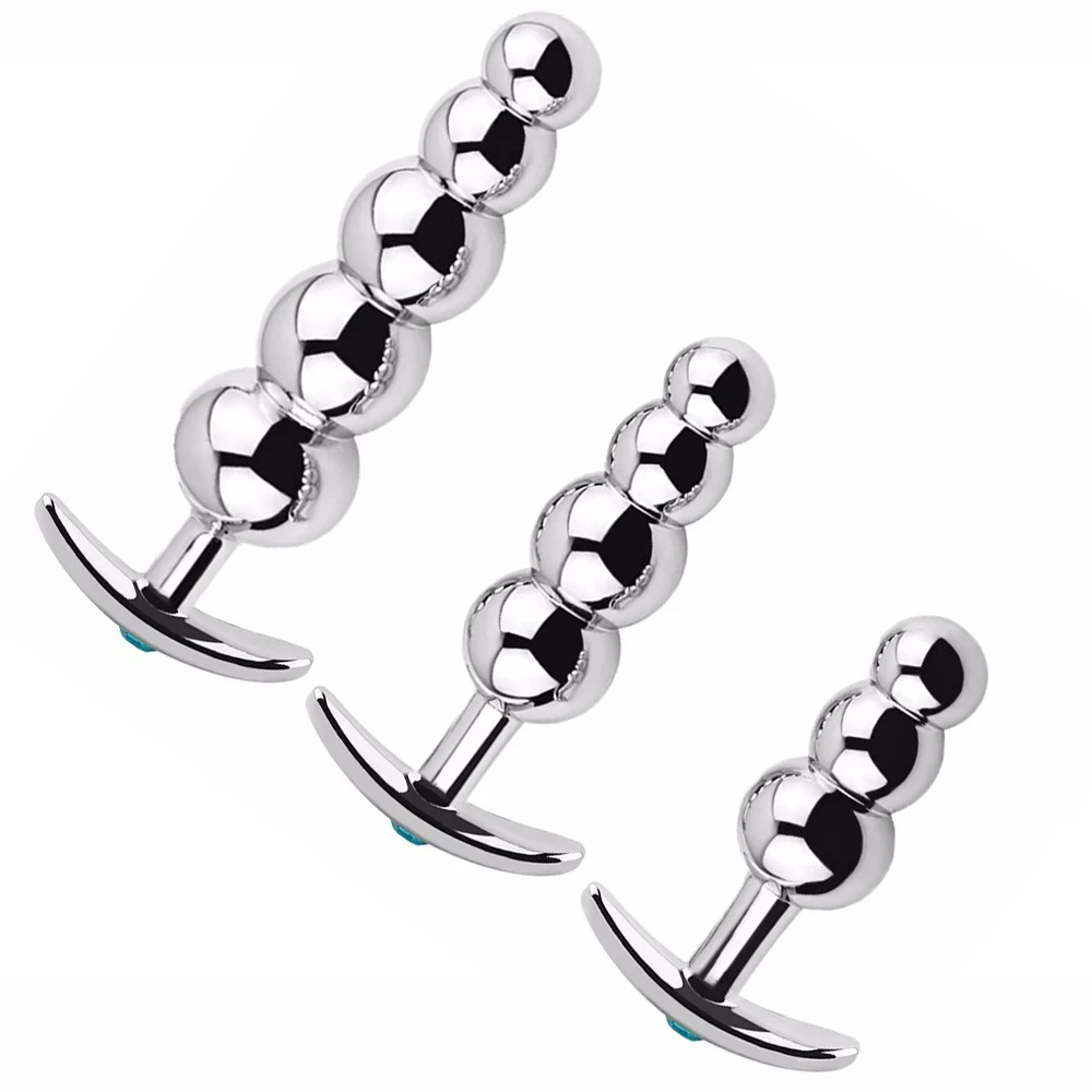 Metal Anal Beads Butt Plug Set Wearable Outerdoor Small Large Anal Plug G Spot Dildo Insert Vagina Anus Sex Toy - Image 3