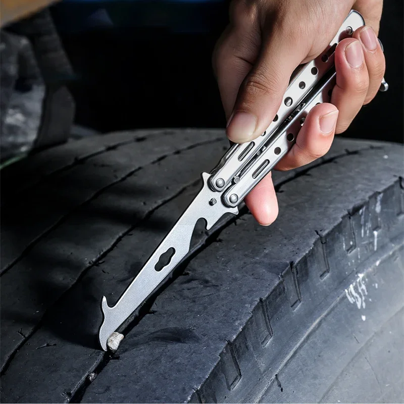 

Car tire cleaning hook, multifunctional folding stone cleaning tool, tire picking, scraping, stone tool to remove stone hooks