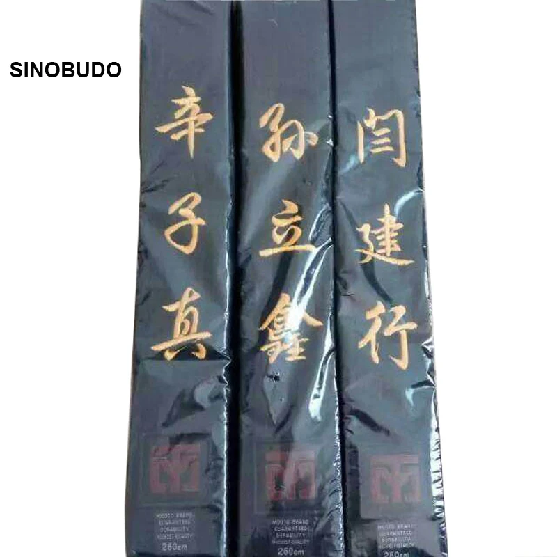 Customize Taekwondo Karate Embroidery Belt Martial Arts Judo 100% Cotton Kyokushin Exquisite Custom Embroidery Black Belt