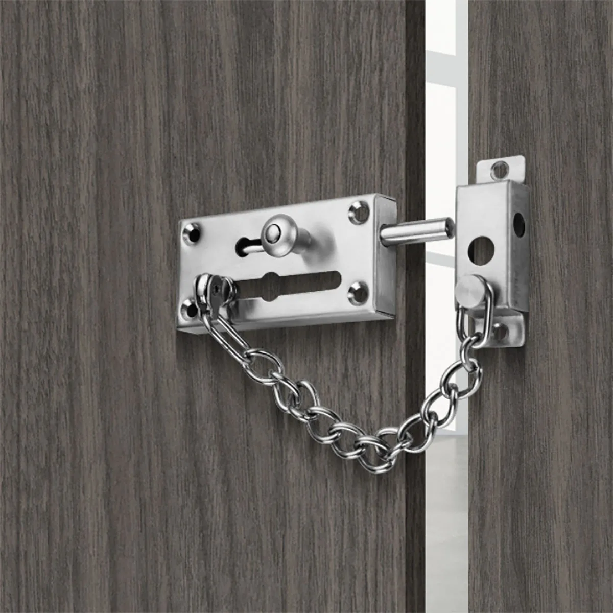 Nuova serratura per porta in acciaio inossidabile addensato con catena antifurto hardware di sicurezza e durata