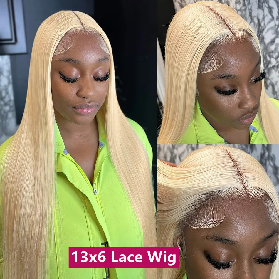 30 38 Inch Straight Blonde Wig Human Hair 13x4 13x6 Hd Blonde Lace Frontal 613 Color Brazilian Pre Plucked Wigs For Women 200% image 3