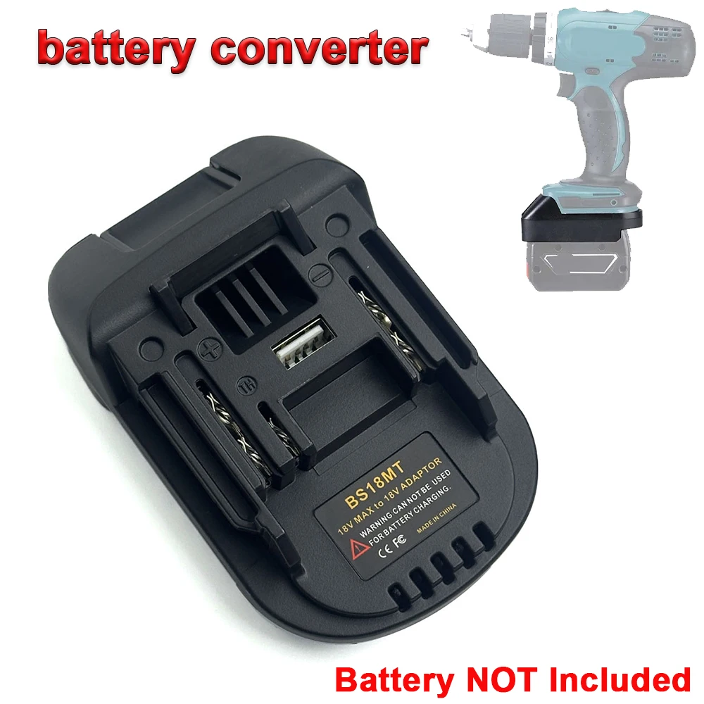 

BS18MT Battery Adapter Converter – Convert for Bosch 18V BL1860 Li-Ion Battery to for Makita 18V BL1820/BL1830 Power Tools