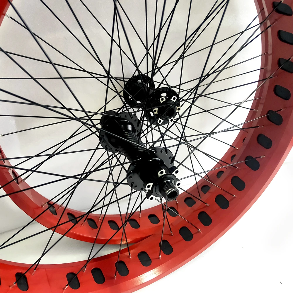 Kalosse 150X15/197X12MM Fat Bike Wheels 26*4.0 Snow Bicycle Wheel Barrel Shaft bike wheels
